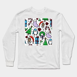 Christmas Motif Pattern Long Sleeve T-Shirt